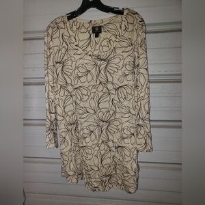 3x Plus Size JM Collection Floral Tunic top Shirt Womens
